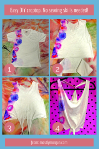 Super easy method to make a DIY croptop. Check out the website for step by step instructions!