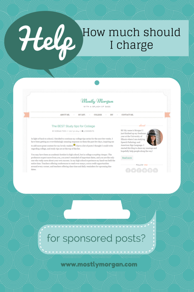 What to Charge for a Sponsored Post.