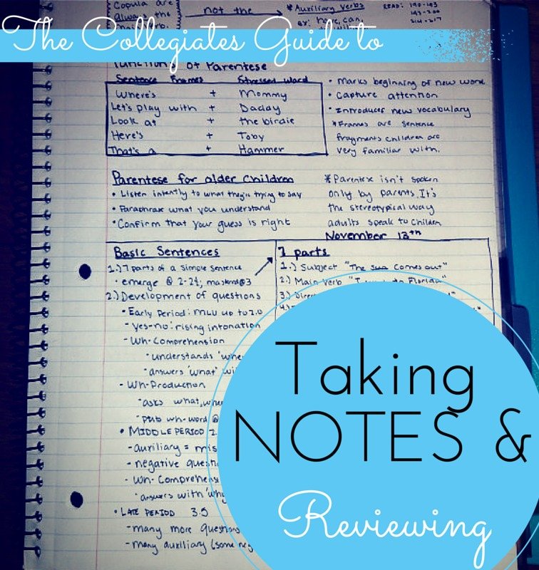 The Collegiates Guide to Taking Notes.