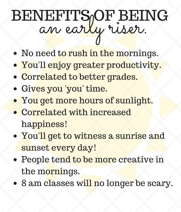 The Collegiates Guide to Becoming a Morning Person.